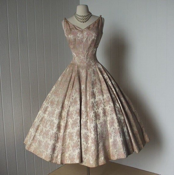 vintage 1950s dress ...designer SUZY PERETTE dior by traven7