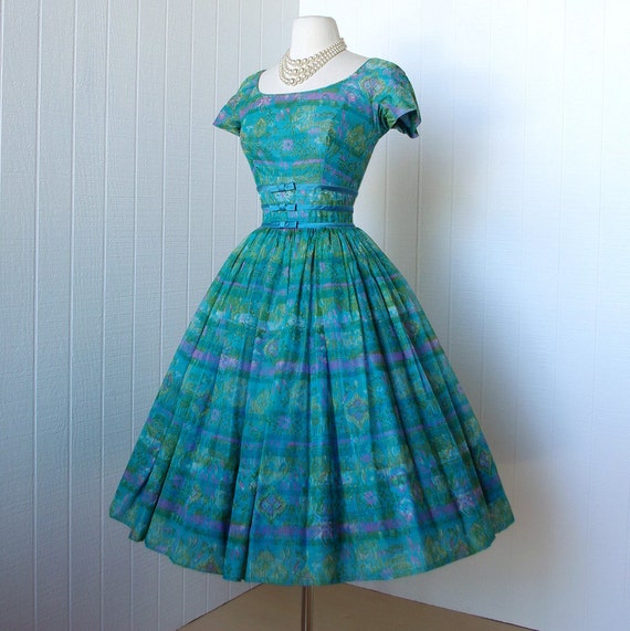 vintage 1950's dress ...dior inspired GIGI YOUNG new york