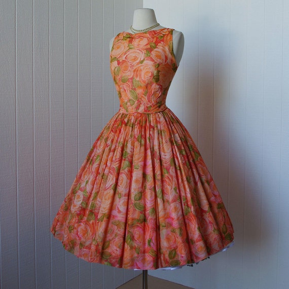 on HOLD vintage 1950's dress ...beautiful designer
