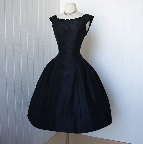 on HOLD vintage 1950's dress ...exquisite dior inspired
