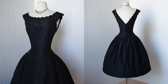 on HOLD vintage 1950's dress ...exquisite dior inspired