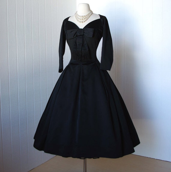 vintage 1950's dress ...classic dior inspired designer