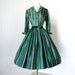 vintage 1950's dress ...gorgeous dior inspired GIGI YOUNG striped full skirt shirtwaist pin-up cocktail party dress
