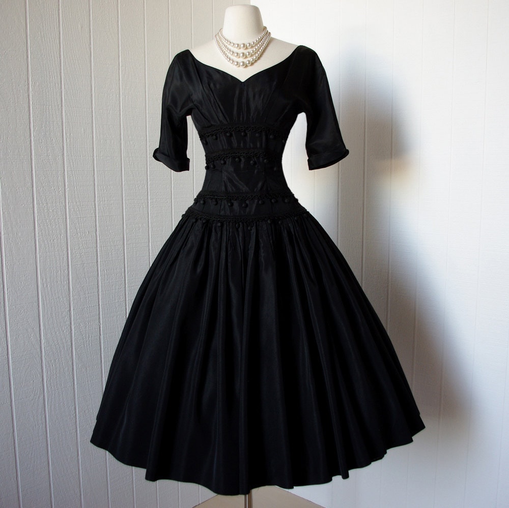 vintage 1950s dress ...phenomenal dior inspired SUZY PERETTE