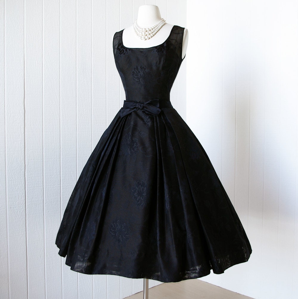 vintage 1950's dress ...gorgeous designer EVELYN BYRNES