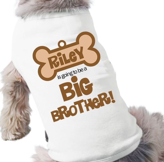 Dog big brother to be shirt doggie bone dog tshirt perfect