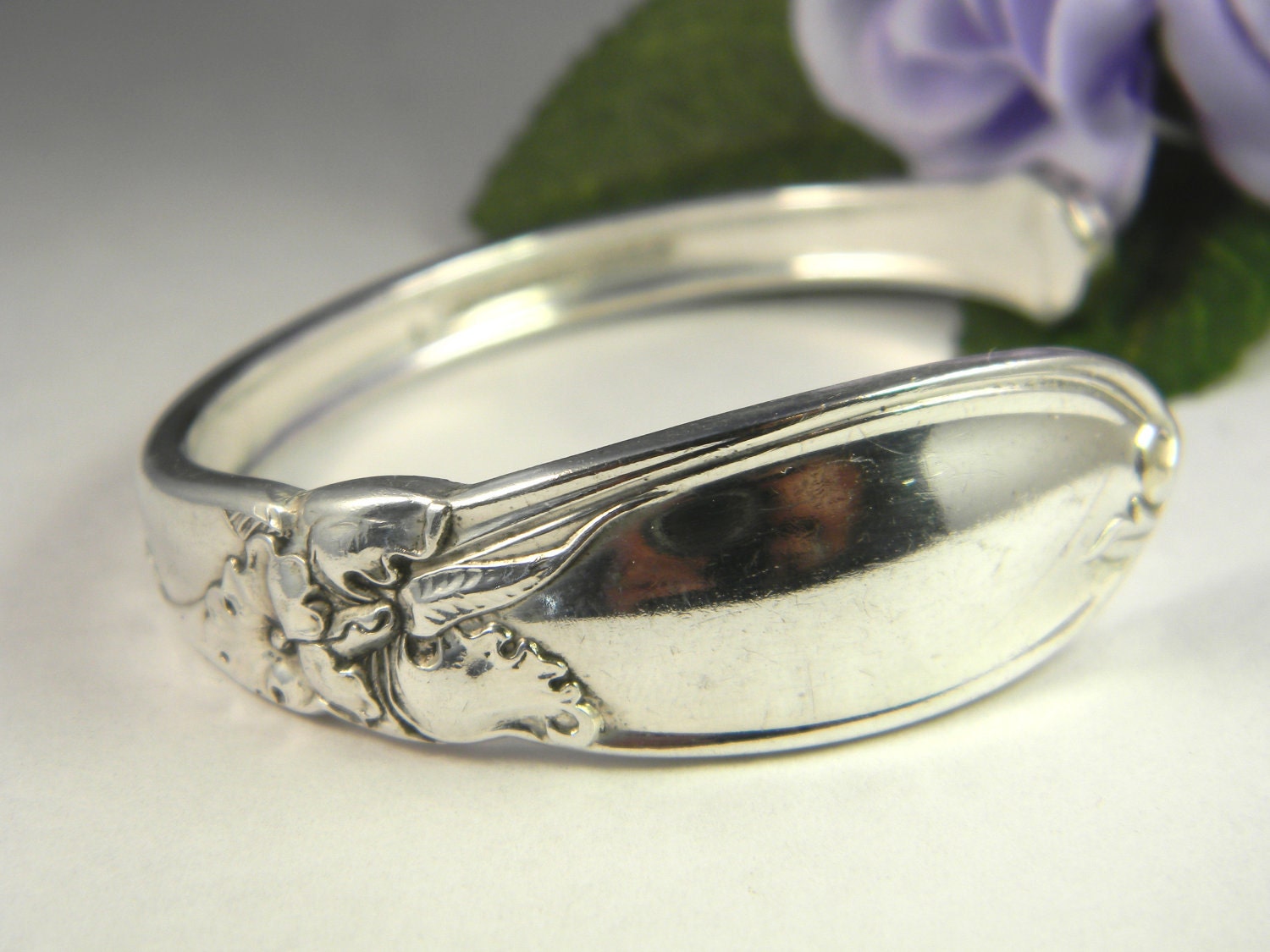 Silver CUFF Spoon Bracelet Spoon Jewelry by TheCottagePath on Etsy