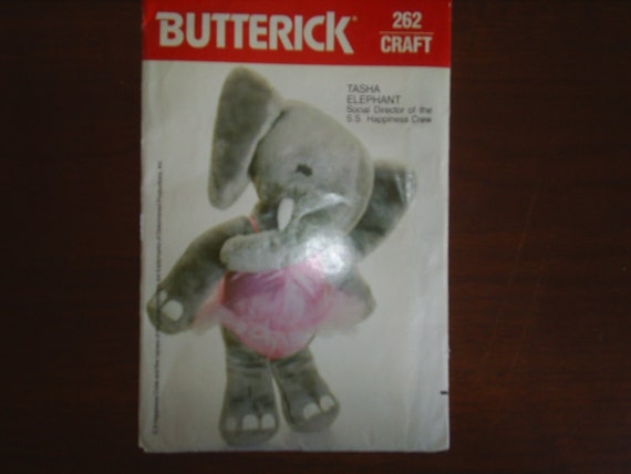 butterick stuffed animal patterns