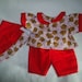 Build a Bear BaseBall Pajamas Set 3 piece fits Hello Kitty HandMade Doll Clothes