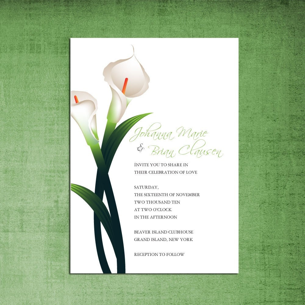 Lily Wedding Invitations 5