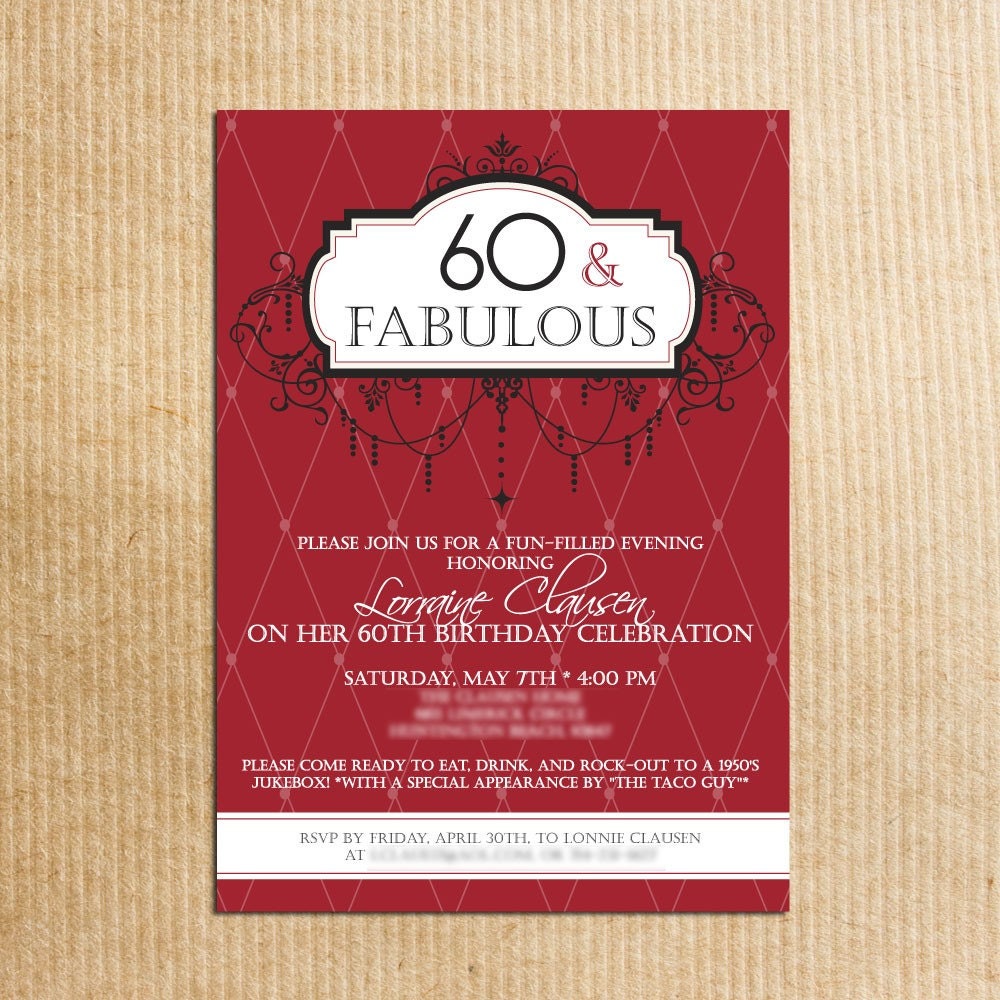 Invitations 60Th Birthday Celebration 9