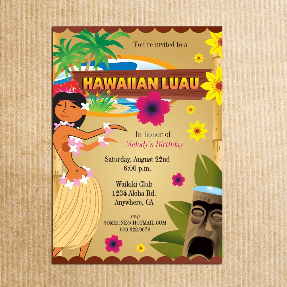 Luau Party Invitations 4