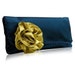 Georgia navy\/lime clutch bag