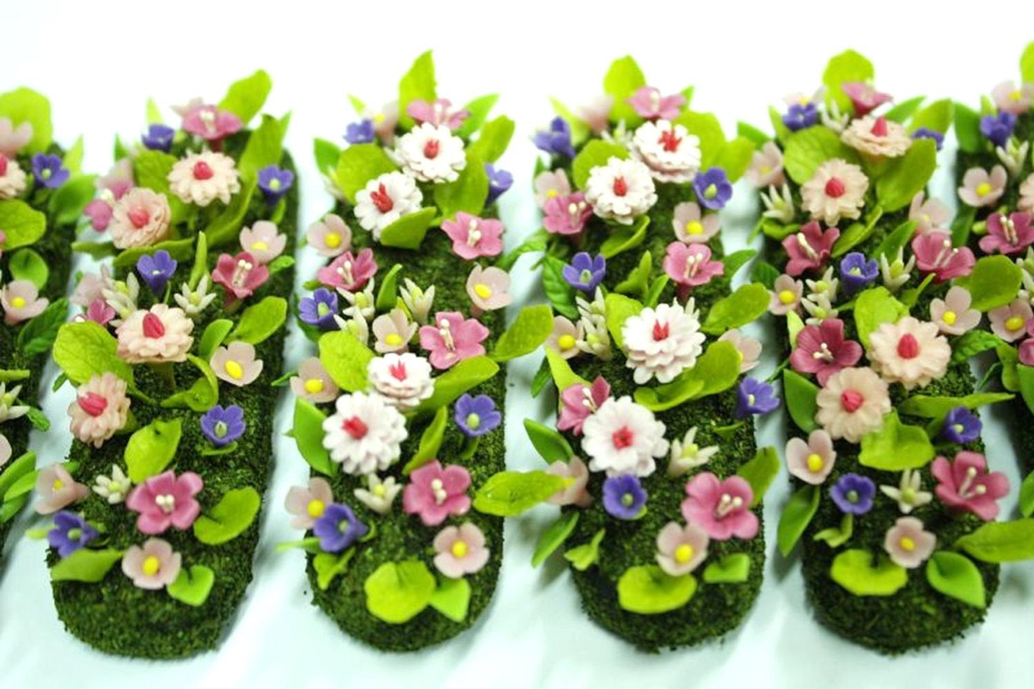 Miniature Garden Polymer Clay Flowers Supplies for Dollhouse