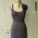 Spring Hand Dyed Muted Black MEDIUM singlet ruffle tank