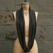 FREE SHIPPING Sale Infinity Scarf Jersey Circle Scarves Womens Infinity Charcoal Gray Cowl Scarf- Loop Scarf- Ruffled Edge Scarf