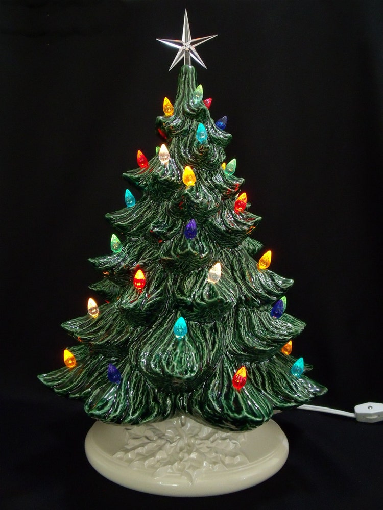 Classic Ceramic Christmas Tree 19 inches by DarkHorseStore on Etsy