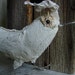Folk Art Bird, Plaster Bird, White Bird