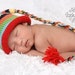 Baby Boy Rainbow Stripes Stocking Cap Hat photo prop