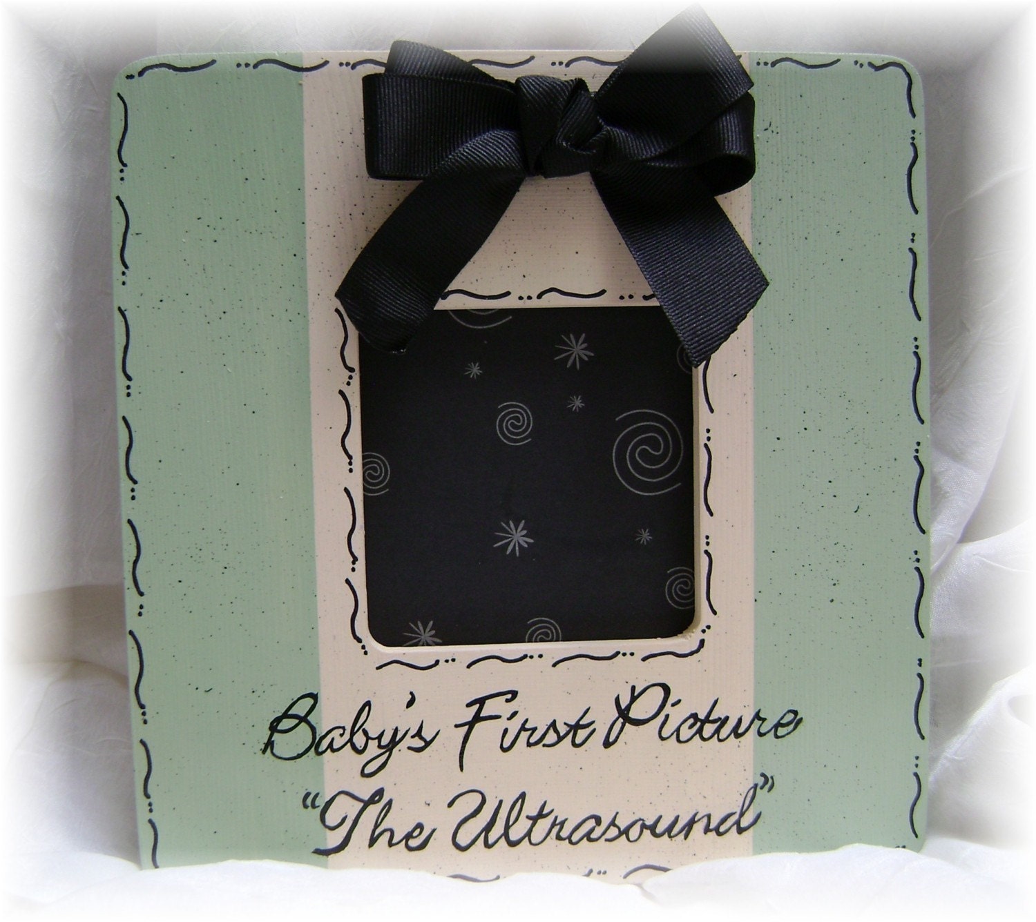 Ultrasound Picture Frame Baby's First Picture with Green
