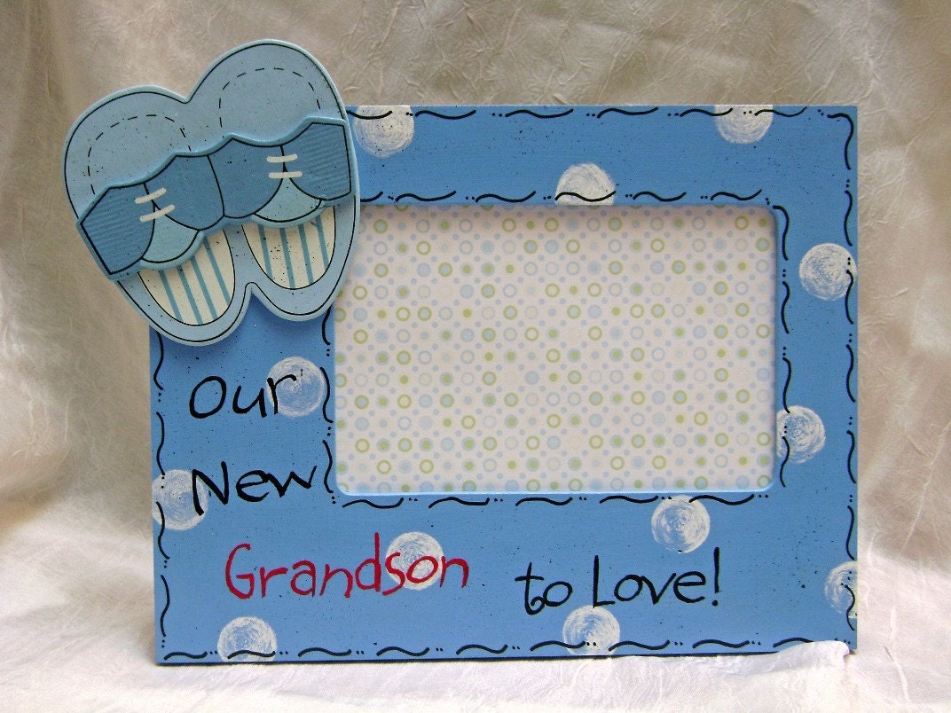 Grandparents Picture Frame Its a Boy Our Grandson to Love 4x6