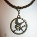 Hunger Games Mockingjay Pendant Necklace - One of a Kind - Brown and Gold