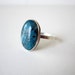 Blue Laguna Lace Agate Stacker Ring - Sterling Silver - Custom Stones Available