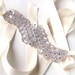 RESERVED Silver Rhinestone Bridal Belt Sash - Custom Ribbon - White or Ivory - Silver and Crystal - Wedding Dress Belt