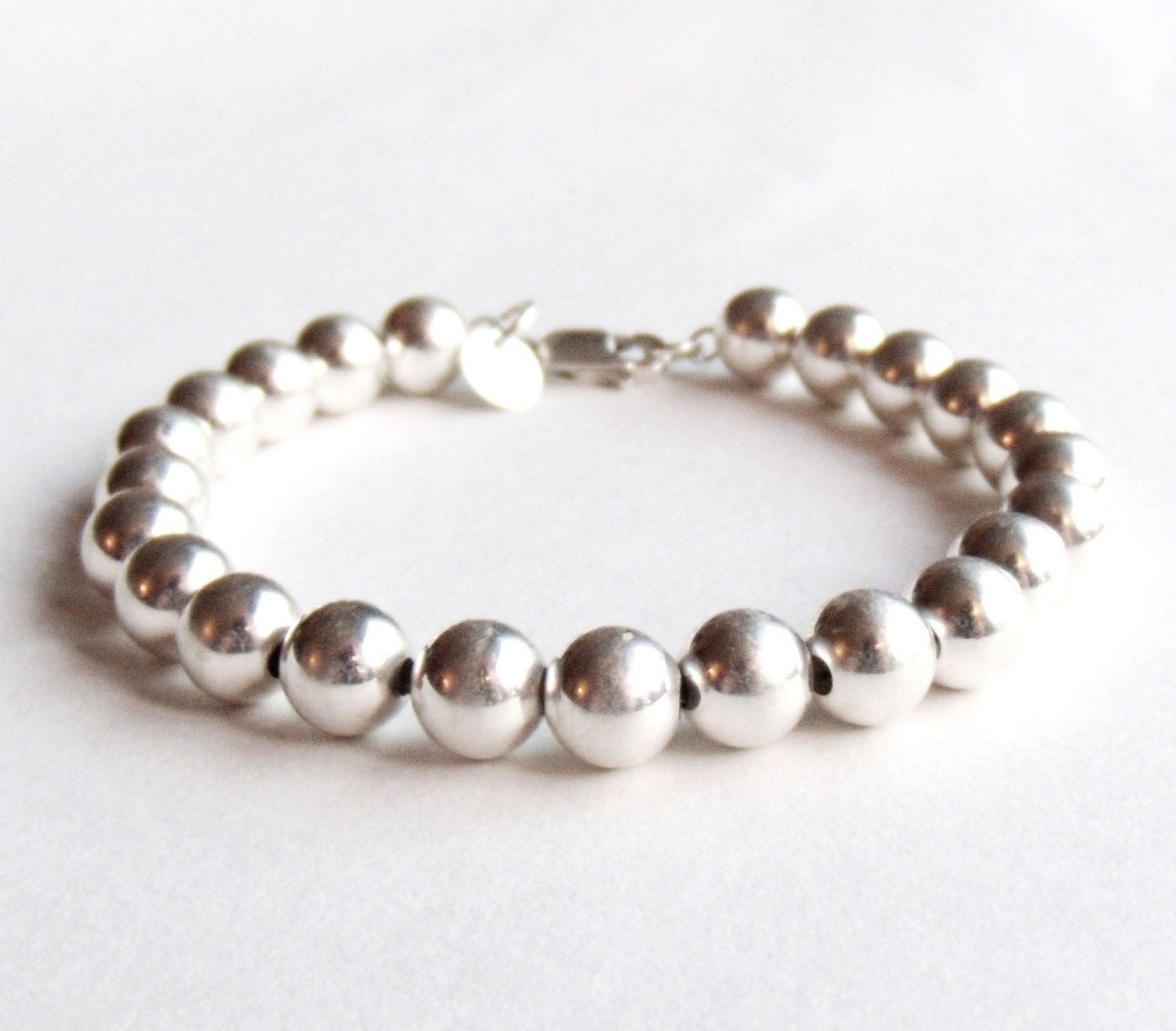 Tiffany Inspired Bead Bracelet in Sterling Silver by GetNoticed