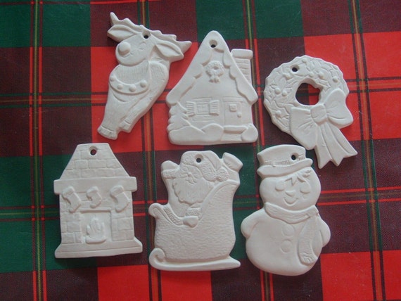 6 ready to paint ceramic christmas ornaments unpainted u paint 6 ready to paint ceramic christmas ornaments unpainted u paint