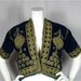Vintage 50s Velvet Asian or Middle Eastern Jacket, Gold Embroidery, Sz S, M