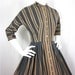Vintage 1950s or 60s Mad Men Striped Cotton Dress, Sz S