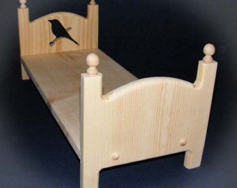 Handmade Wooden Stackable Single BIRD Doll Bed 18 inch American Girl Doll Furniture