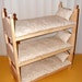 Handmade Stackable Triple Doll Bunk Bed with Mattresses and Pillows 18" Doll Furniture
