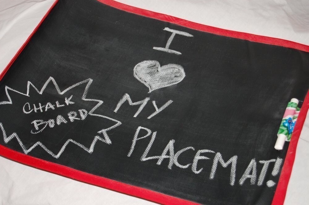 FREE SHIPPING Chalkboard Placemat Chalk Mat Great for