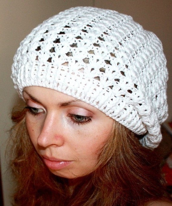 Crochet PATTERN pdf file Summer French Beret by monpetitviolon