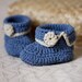 Instant download - Baby Booties Crochet PATTERN (pdf file) - Short Cuff Baby Boots