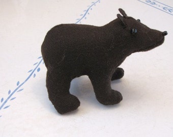 Bear Cub standing Sewn Wool - ships for Free in the US
