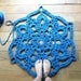 doily bath rug blue