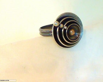 14K Gold and Silver Orbit ring