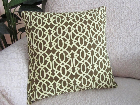 Decorative Throw Pillow Cover Moss Green 16 x 16 Garden