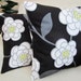 REDUCED - Black White Floral Pillow Covers, Modern Cushion Covers, Lime Green, Modern Black Throw Pillows - Set of Two - 18 x 18