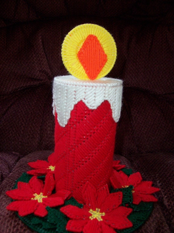 Plastic Canvas Candle Storage ContainerGift by CraftingAddiction