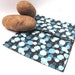 Bubble Blues Microwave Cooking Bag, Potato Cooking Bag, Vegtables Bread Cookies Warming Bag Steaming Bag Abstract Bubble Dots