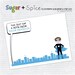 It's a bird its a plane....its super boy - One set custom personalized note cards - you choose the colors and fonts, customized gift for kids, moms, birthday, special occasion