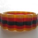 Vtg BAKELITE Vintage Daisy Laminated BANGLE Bracelet Rare