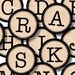Vintage Typewriter Keys - 1.5 Inch Circles - Digital Collage Sheets 1283
