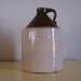 Antique Whiskey Jug Brown and White Eleven Inches Tall PRICE REDUCED