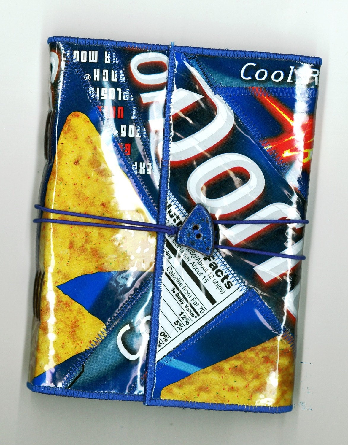Journal from Recycled Dorito's Cool Ranch Chip Bags