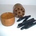 Antique Chasing Tool Steel Shank Set Numbers Wood Case Jewelry Supplies Metals Stamping